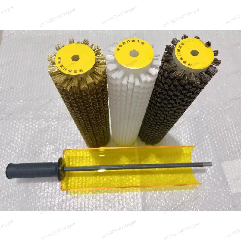 Ski Waxing Polishing Roller Brush Set - Nylon & Horsehair Rotobrush Kit for Snowboard Wax Application and Finishing