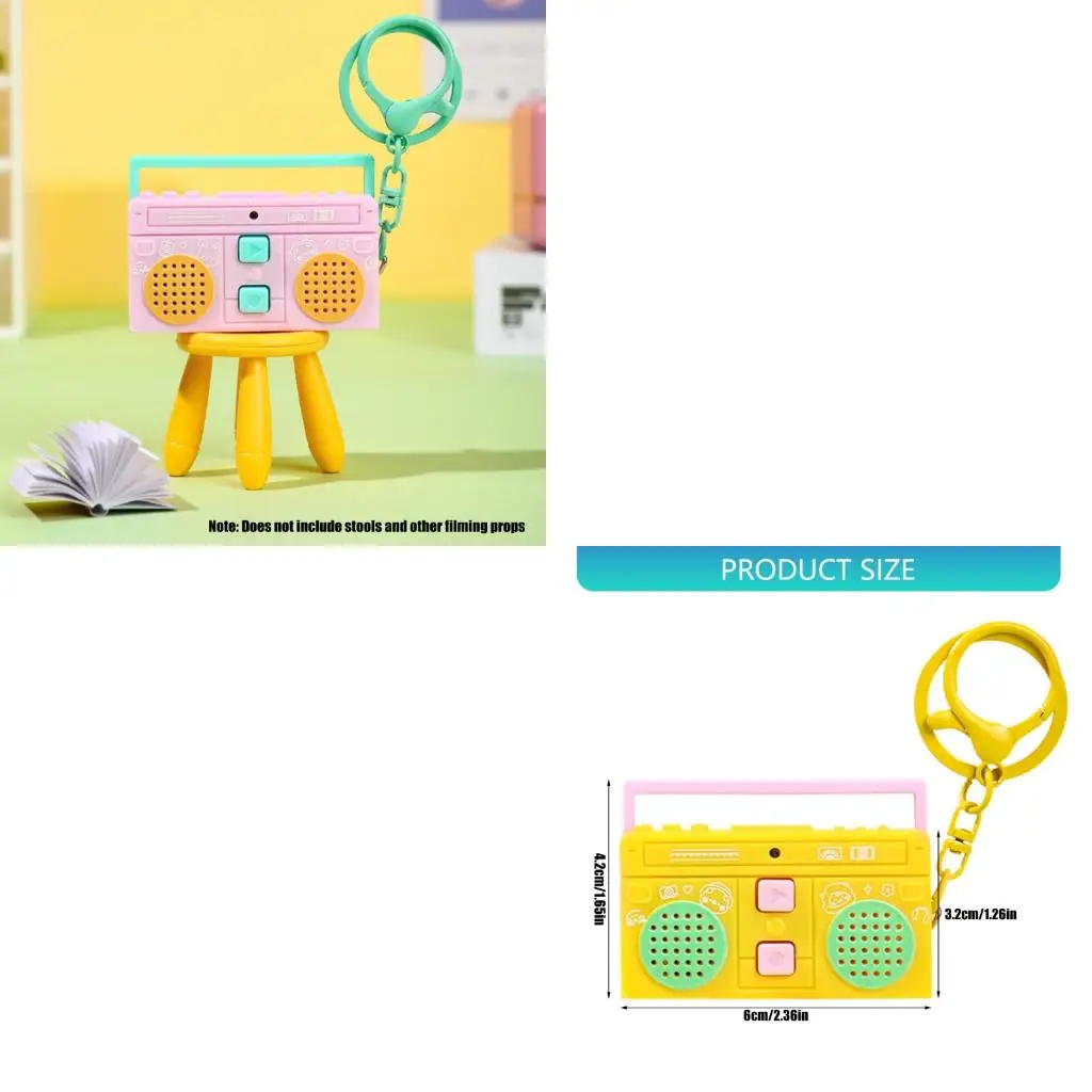  Lovely Mini Recording Keychain for Outdoor Adventure Simple Button Control