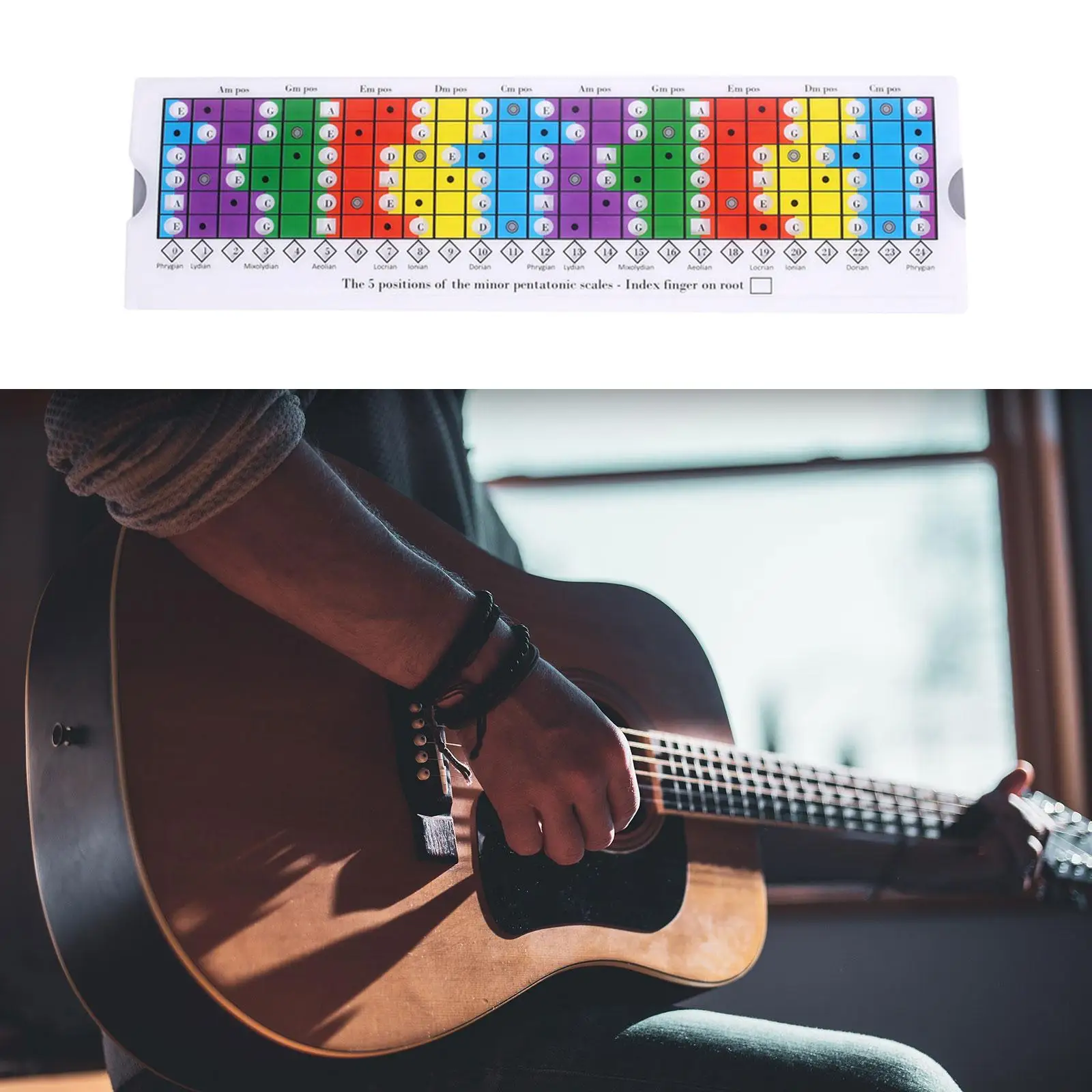 Sliding Ruler Essential Tool Acoustic Guitar Scale Table for Guitarists