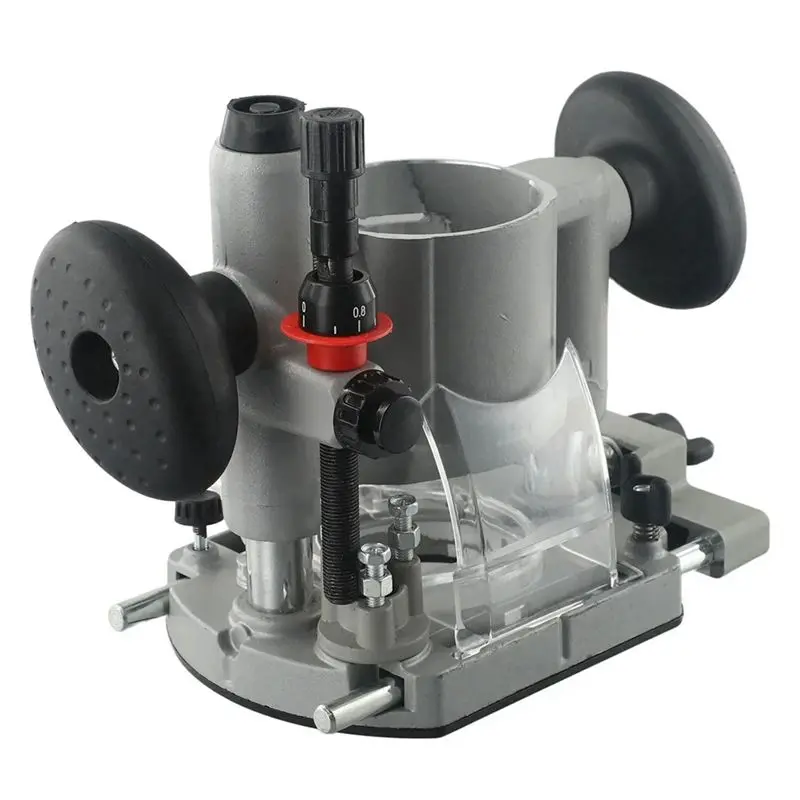 A01F-Adjustable Trimming Machine With Plunge Router Base,Double Handle,Heavy-Duty Milling Power Tool For Precision Woodworkin
