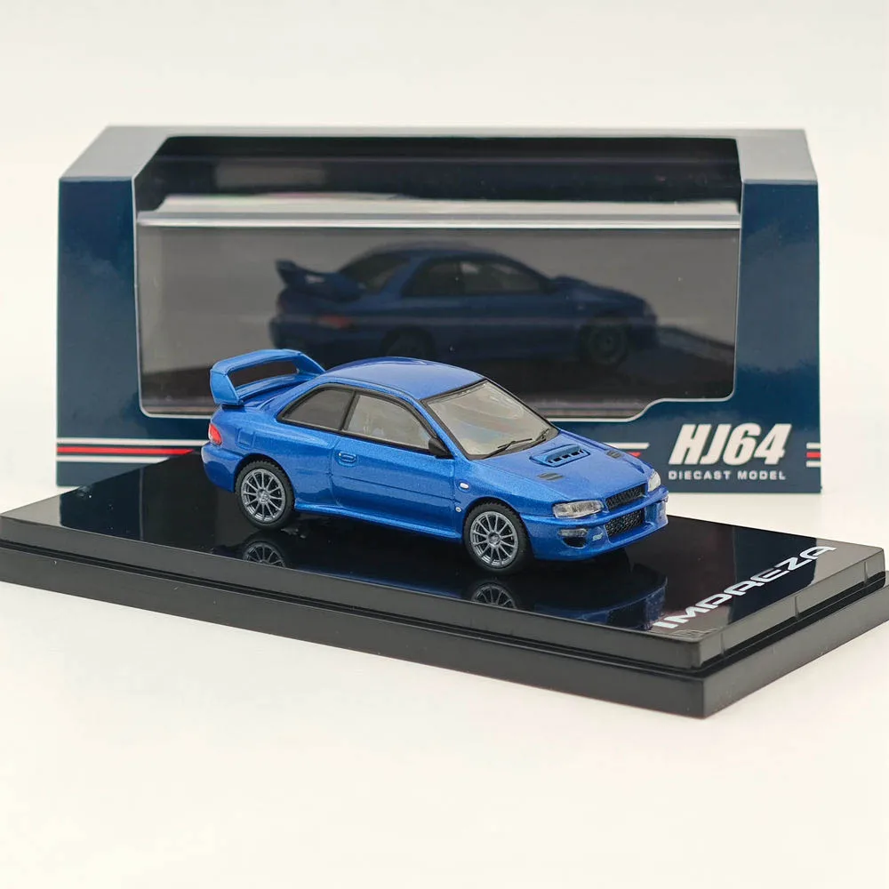 1/64 Hobby Japón para IMPREZA 22B STi versión Gc8 Euro personalizado Ver Sonic Blue Mica HJ 644041 Colección de coches de modelos fundidos a presión ABL