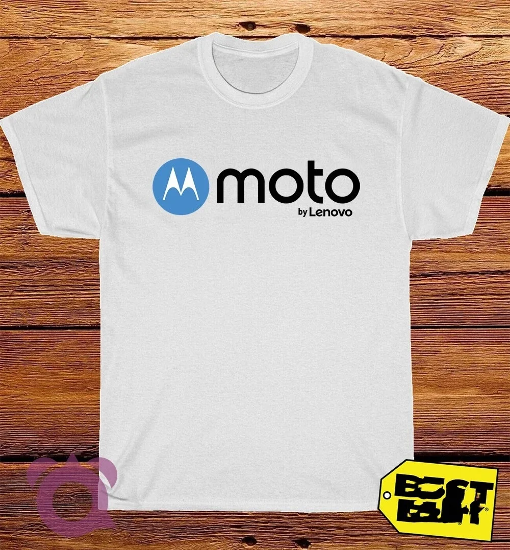 

2025 Summr New T-shirt Moto By Lenovo Logo American Funny T-shirt Printed Cotton Round Neck T-shirt for Men and Women