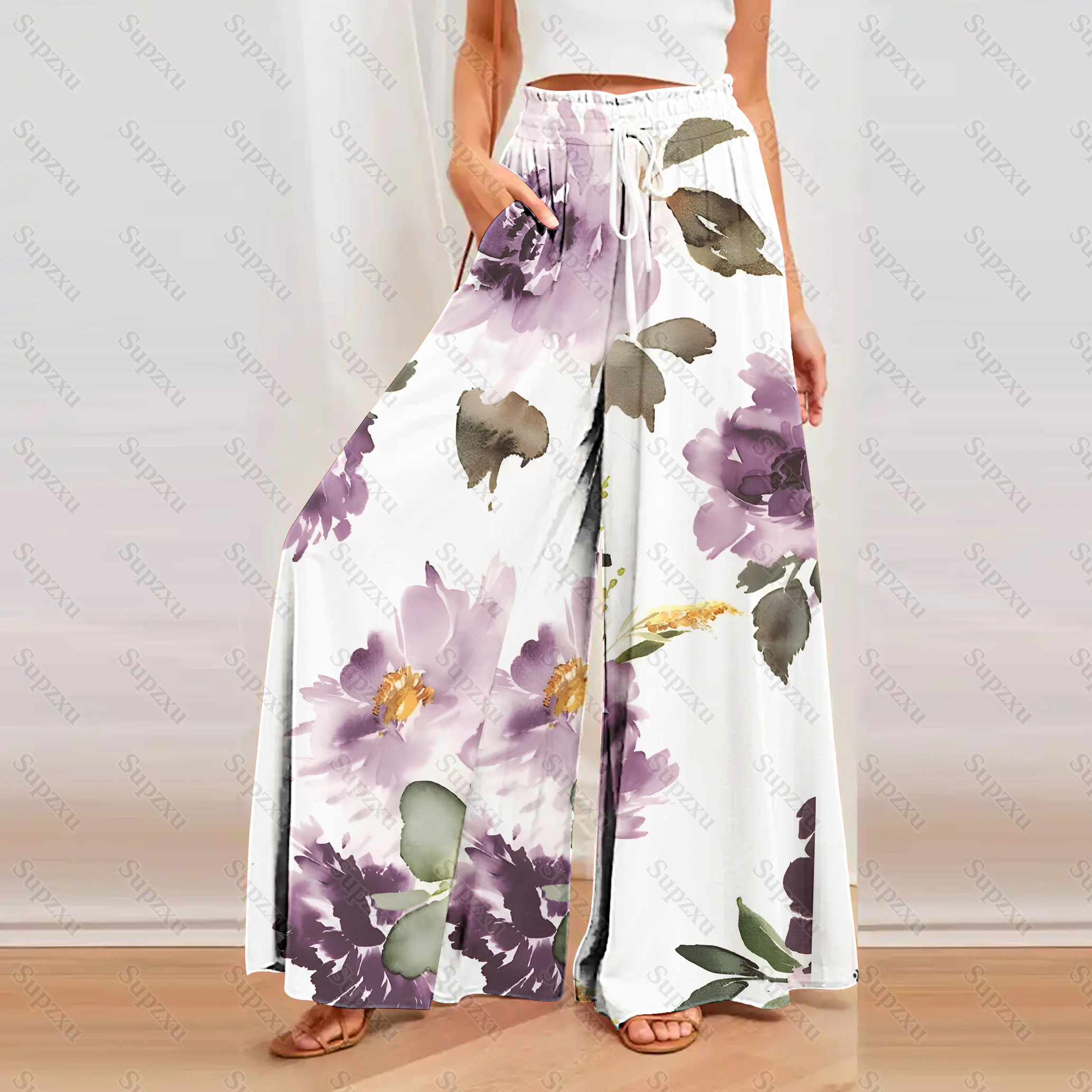 Women Floral Print Chiffon Skirt Beach Bikini Cover Up Wrap Scarf Swimwear Pareo Sarong Dress Solid Ruffle Casual Beach Dress