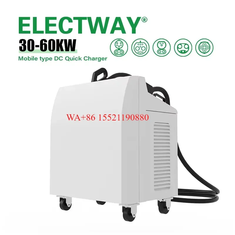 WMWMNU 3.5kW Portable EV Charger for Tesla Type2 GB/T CCS1 CCS2 CHAdeMO 15kW 20kW 30kW 45kW 60kW Portable Fast EV Charger