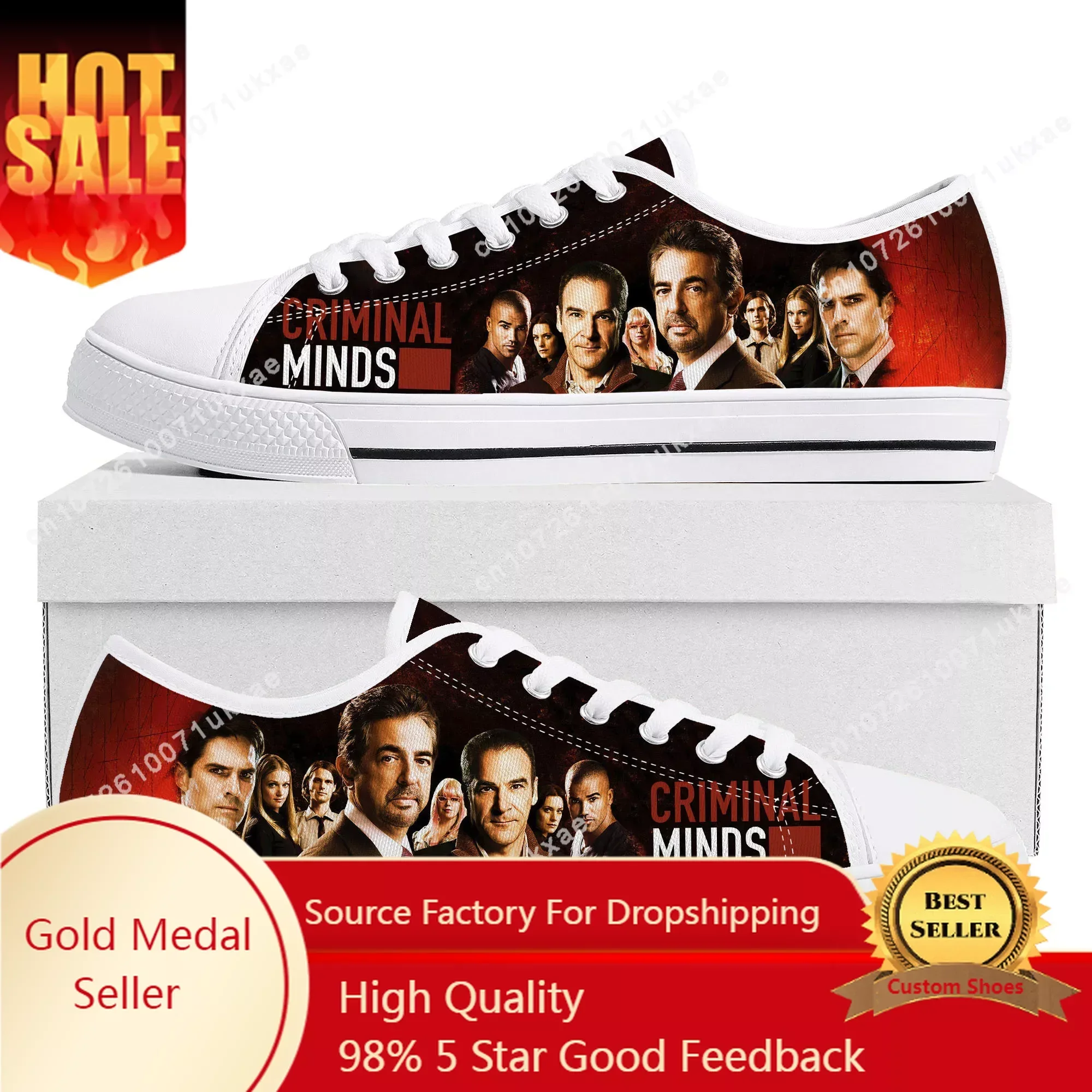 

Criminal Minds Low Top Sneakers Mens Womens Teenager Aaron Hotchner Sneaker couple Casual Shoes Custom Made DIY Shoe