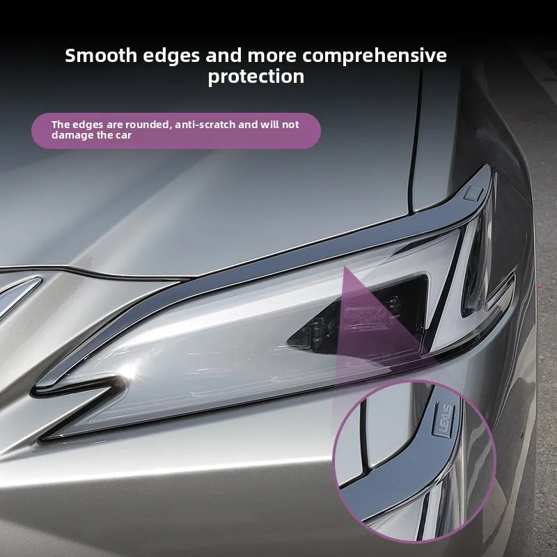 For Lexus ES200 ES260 ES300h 2018-2025 Front Headlight Eyebrow Trim Strips Stainless Steel Car Exterior Modification Accessories