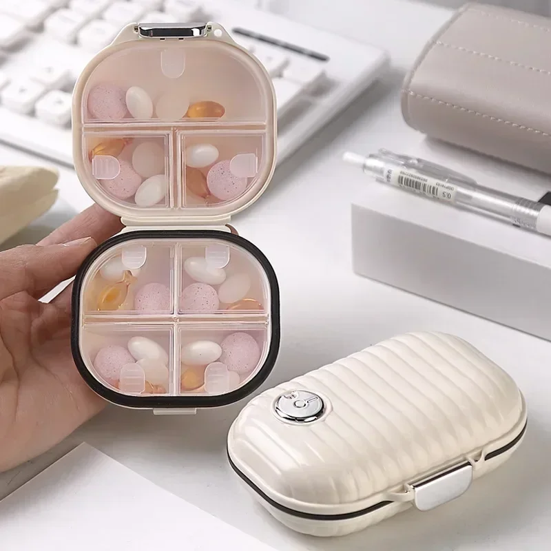 Mini Portable Medicine Box With High Aesthetic Value For Seven Days of Travel  Multi Grid Packaged Pills Jewelry Sealed Storage