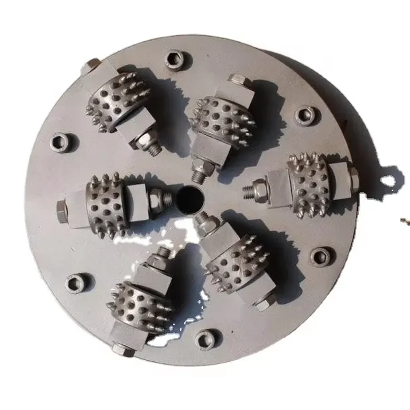 12 Inch 300mm Surface Stone Bush Hammer Plate With 6 Rollers for Handheld Grinder Grinding Machine