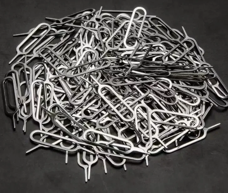 Agulha de cartão personalizada de alta qualidade para telefones celulares Android e Apple Produto de metal com pino de aço inoxidável superior