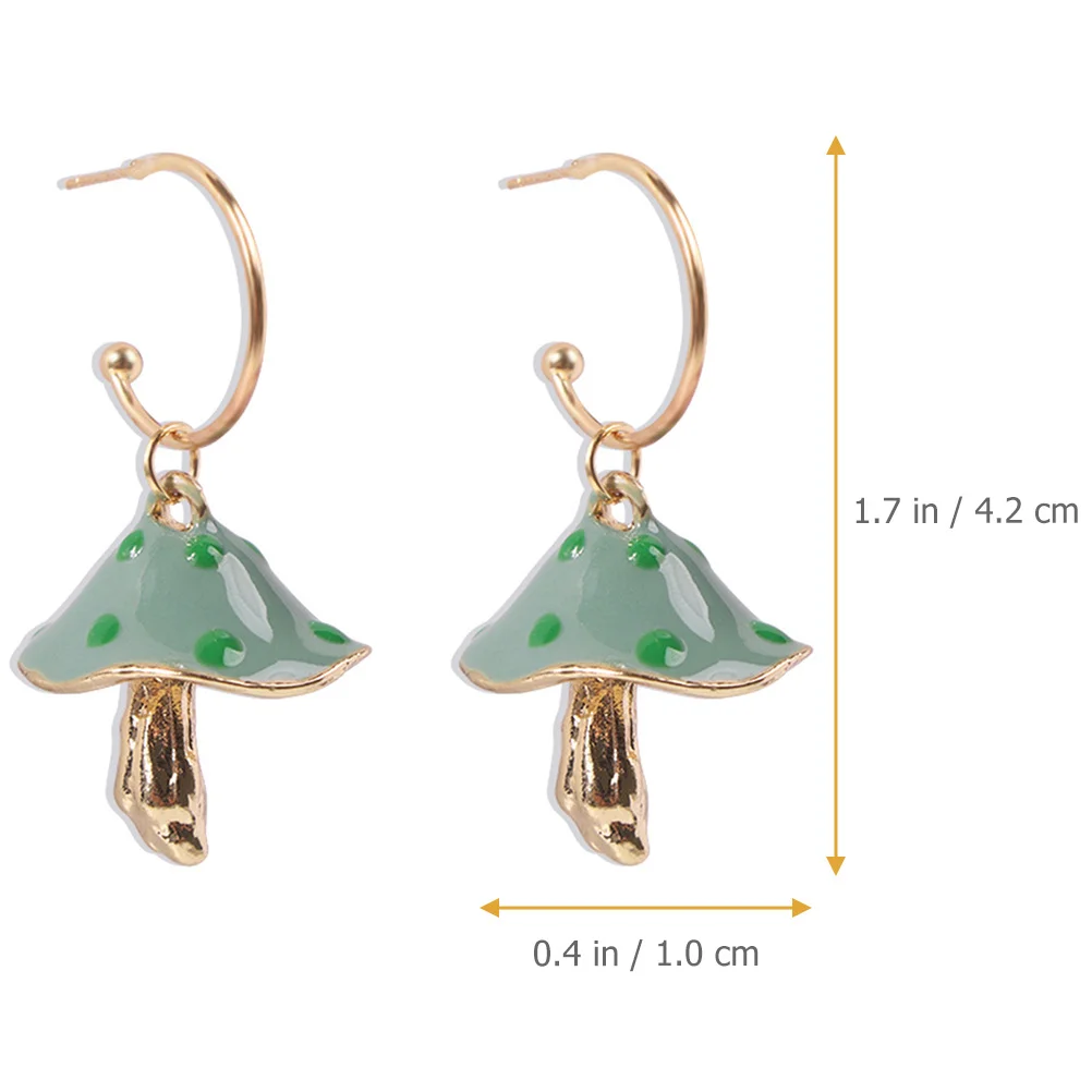 1 زوج أقراط الفطر للنساء استرخى الجنية مجوهرات خفيفة الوزن صديقة للبشرة بيان الموضة أقراط زي الجمالية