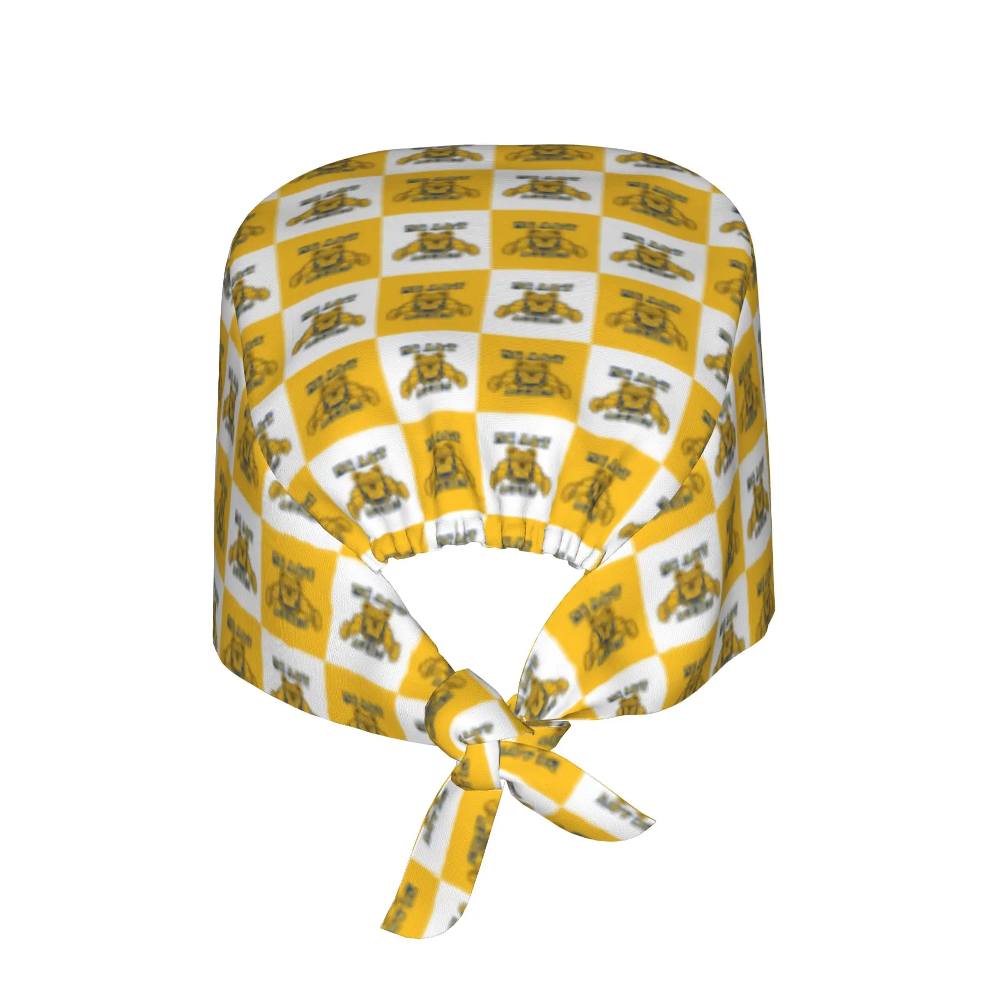 NC A&T HBCU Fraternity Aggies Scrub Hat Surgical Scrub Caps Nursing Hair Hats North Carolina State University Checkered Plaid
