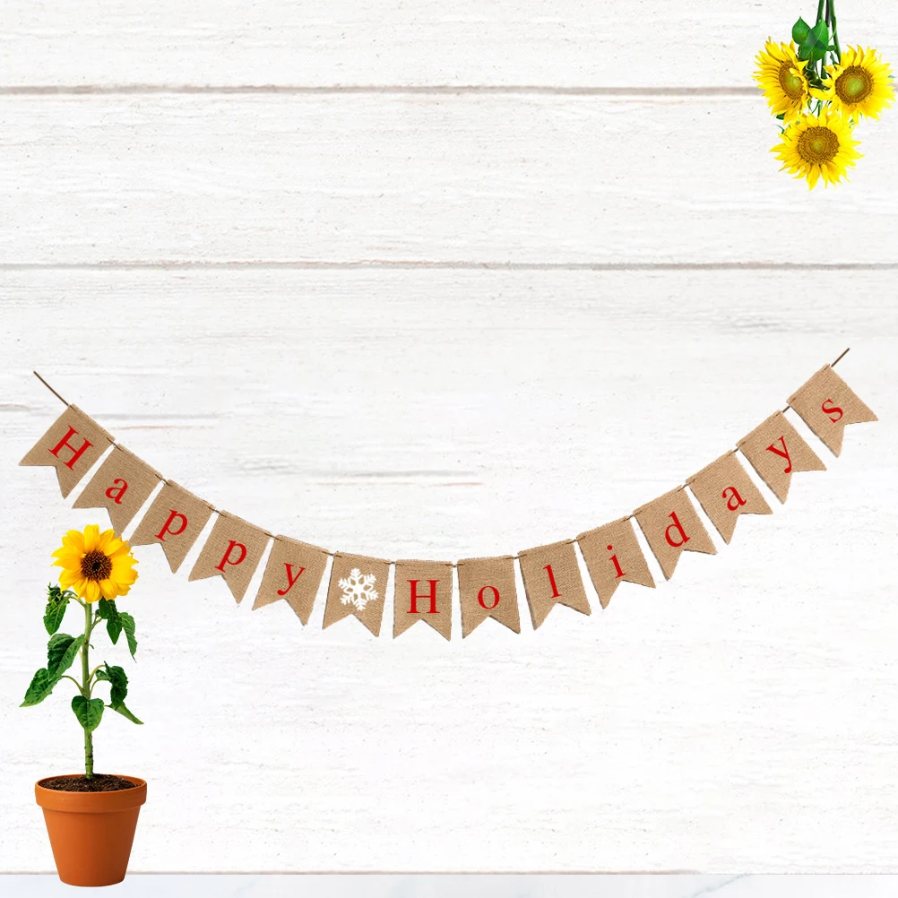 

1pc Swallowtail Bunting Linen Burlap Birthday Banner Alphabet Flag Party Decor Kids Room Theme Backdrop Garland Celebration