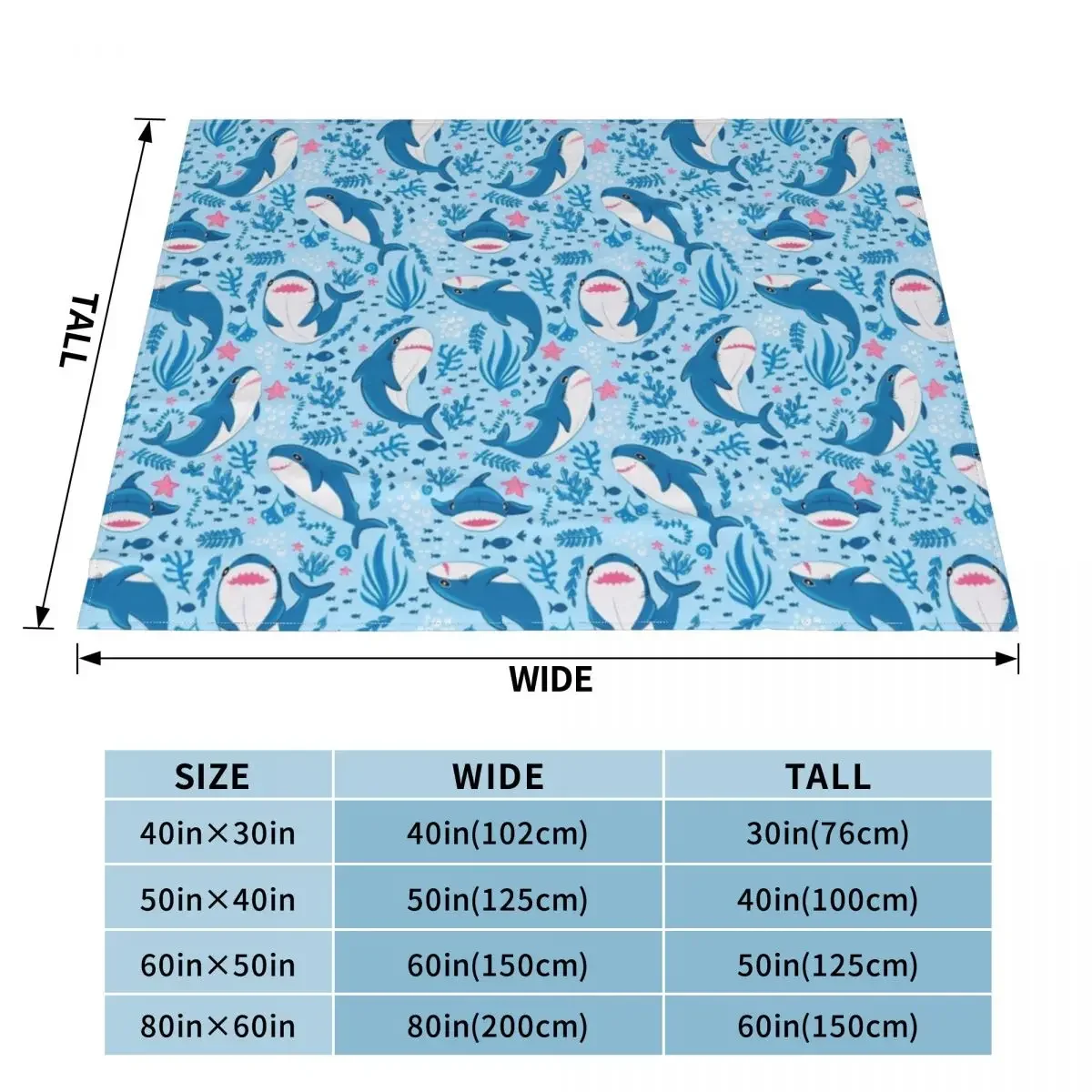 Blahaj shark Throw Blanket Decorative Throw decorative Thermals For Travel anime Blankets