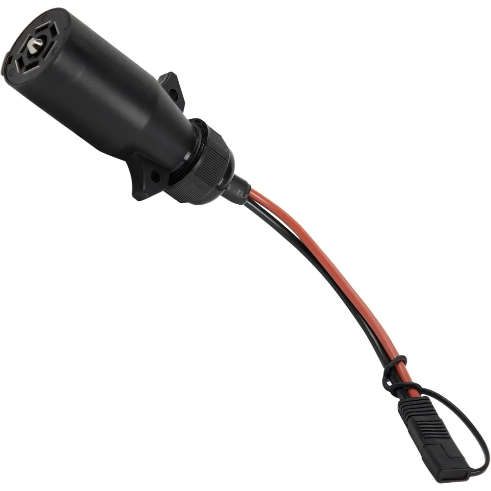 قابس مقطورة 7 اتجاهات إلى موصل SAE ثنائي الدبوس مع سلك قياس 12 واتصال ذكي - طاقة 12 فولت لضاغط الهواء والشاحنة والمركبات الترفيهية #2