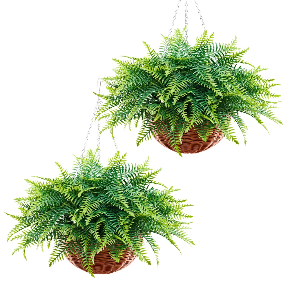 Bonsai Garden Wall - Artificial Ferns, 2 Pcs Fake Hanging