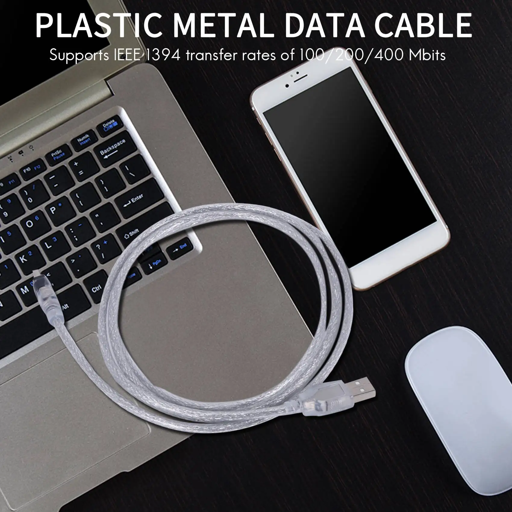 

1.5M USB To IEEE 1394 4 Pin Firewire DV Adapter Cable Converter For PC Camera DY
