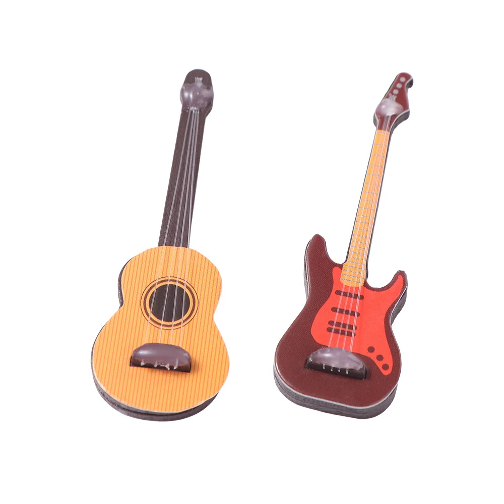 Instrumento Musical para casa de muñecas, tambor de violín, Micro paisaje, Piano en miniatura, guitarra, trompeta clásica, saxofón, escala 1/12