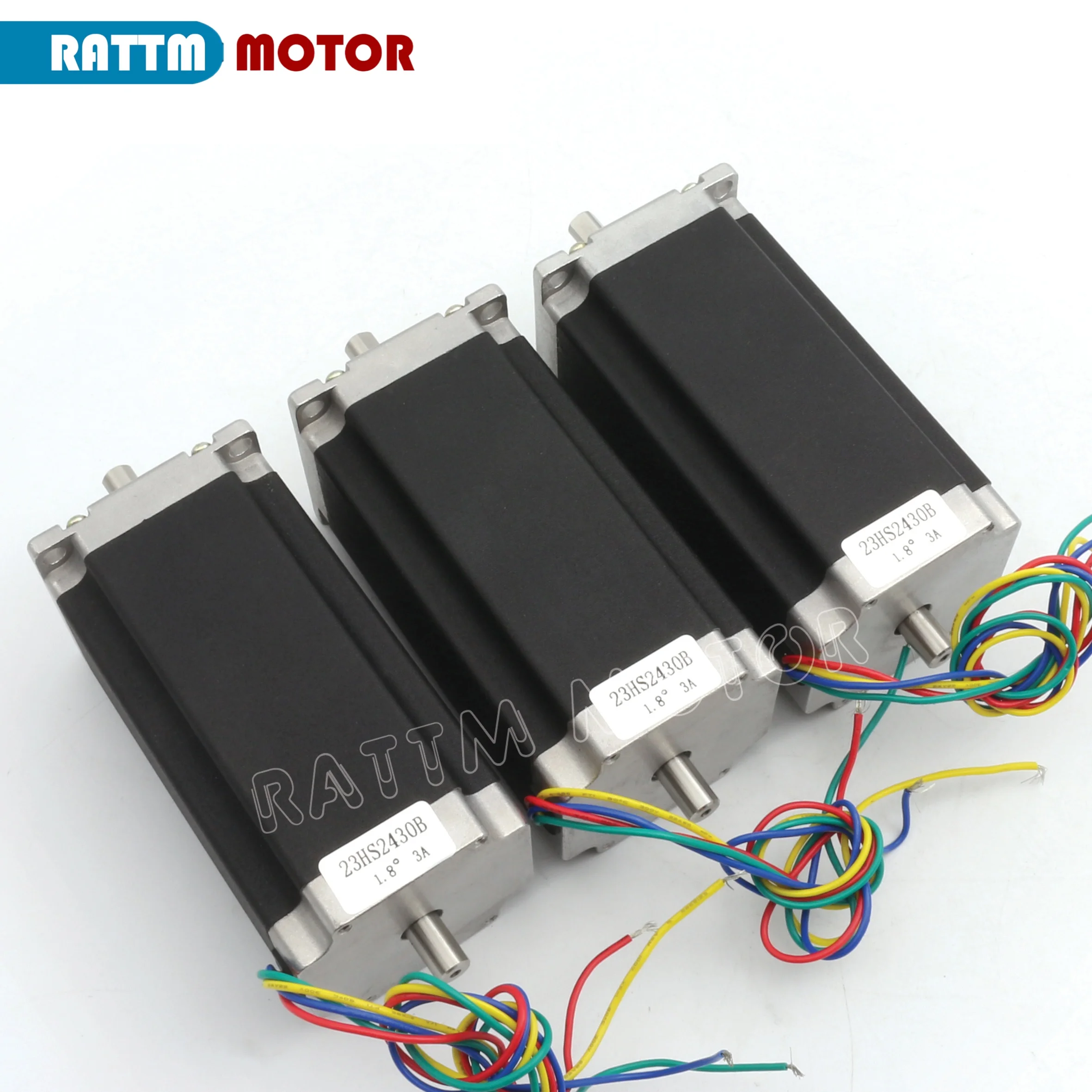 3/4 Uds 23HS8430B/23HS8430 Motor paso a paso Nema 23 76mm/112mm 270Oz-in 3A eje doble/eje único para máquina de grabado enrutador CNC