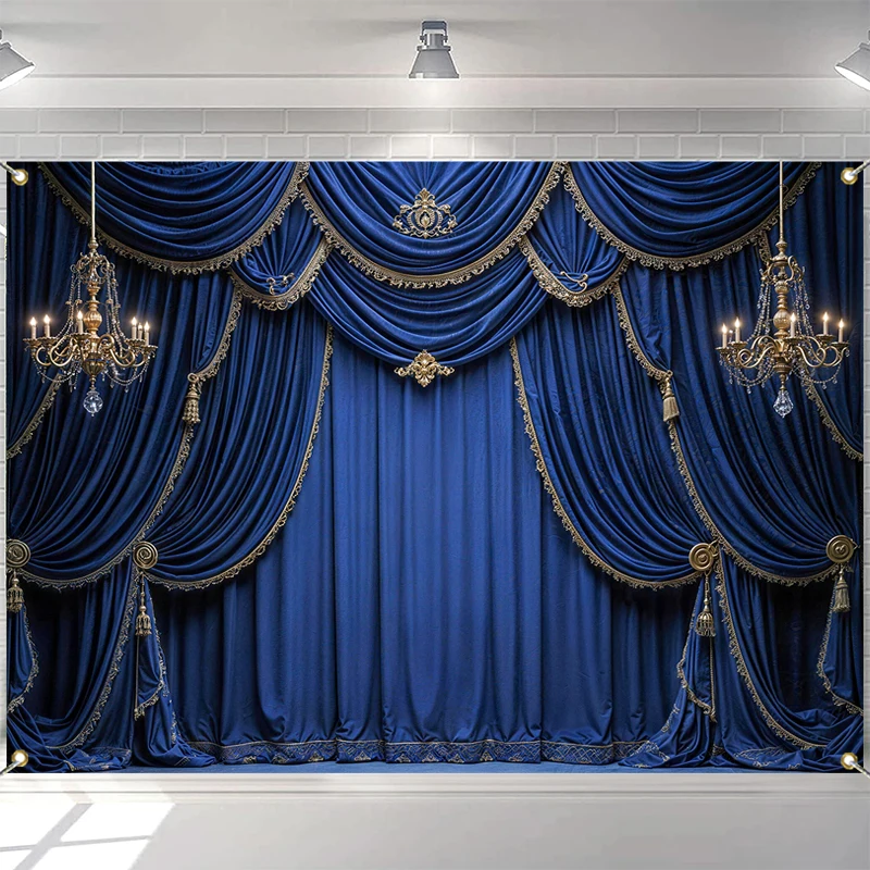 

LS Blue Delicate Curtains Backdrops Kids Adult Photography Classic Wall Pregnant Woman Photocall Backgrounds