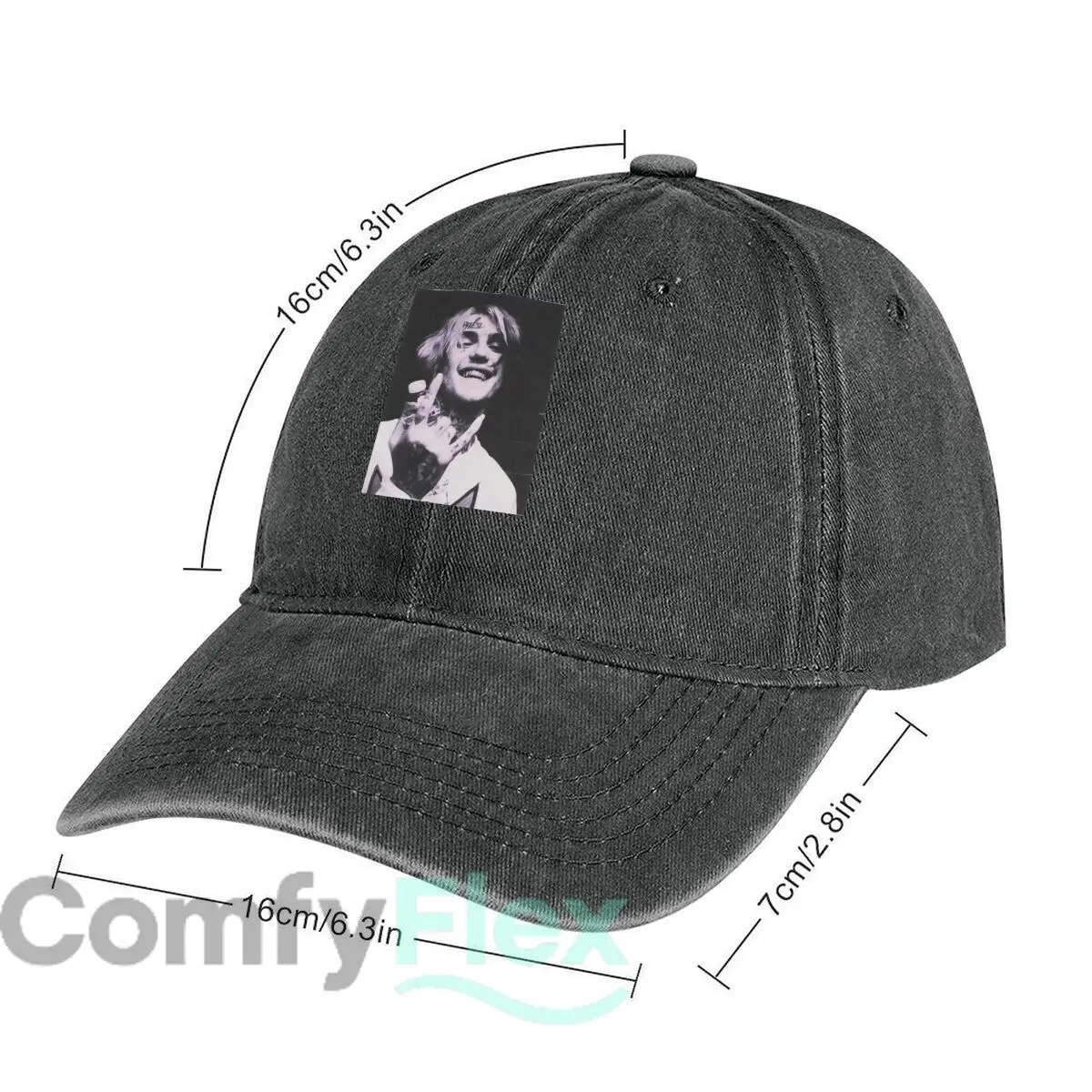 Tattooed Figure Graphic Washed Baseball Cap Casual Dad Hat Outdoor For Men's And Women's Hip Hop