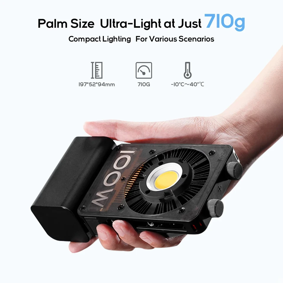 ZHIYUN CINEPEER CX100 Handheld Pocket Video Light 100W COB Light