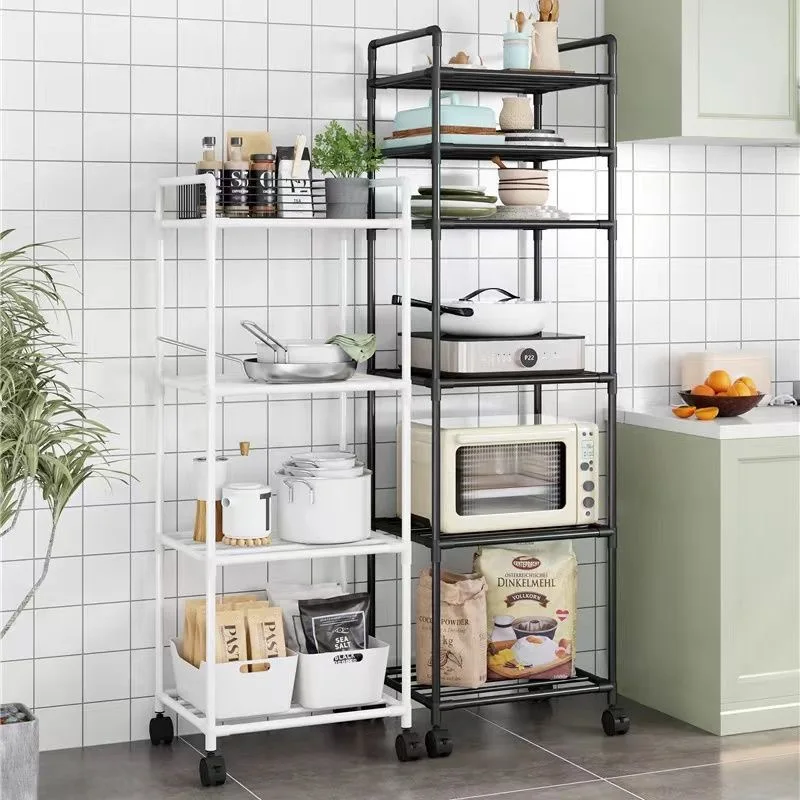 Metal Kitchen Oven microwave Storage Rack Standing pot Shelf Bathroom  Pantry Closet