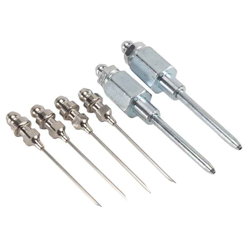 A20K-6Pcs Fett Nadel Düse Kit, Stahl Fett Düse Nadel Spender Fett Injektor Nadel Fett Adapter Fitting Werkzeug