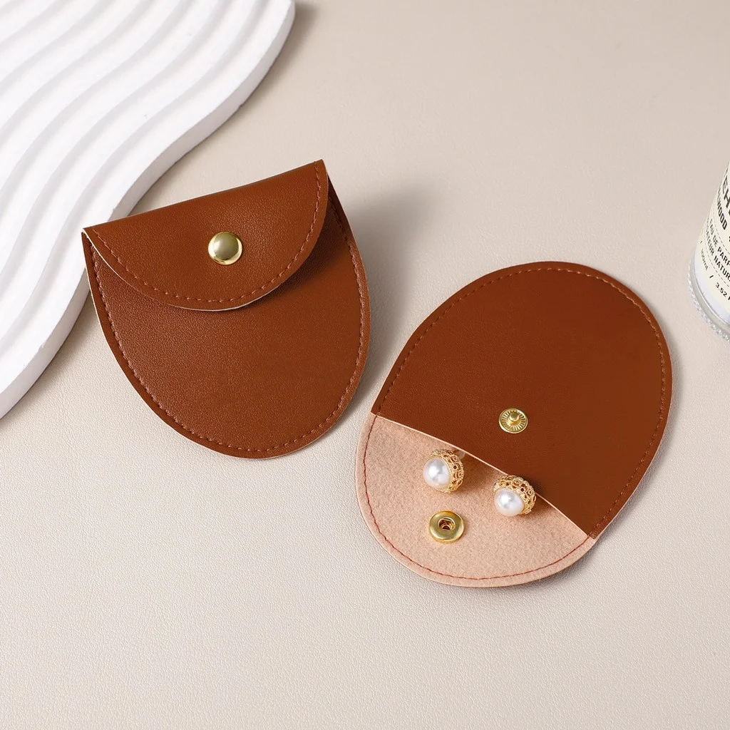 Jewelry Snap-Closure Storage Pouch Pearl Necklaces Rings Earrings Crystal Bracelet Jewelry Storage Bag Travel Storage Pouch