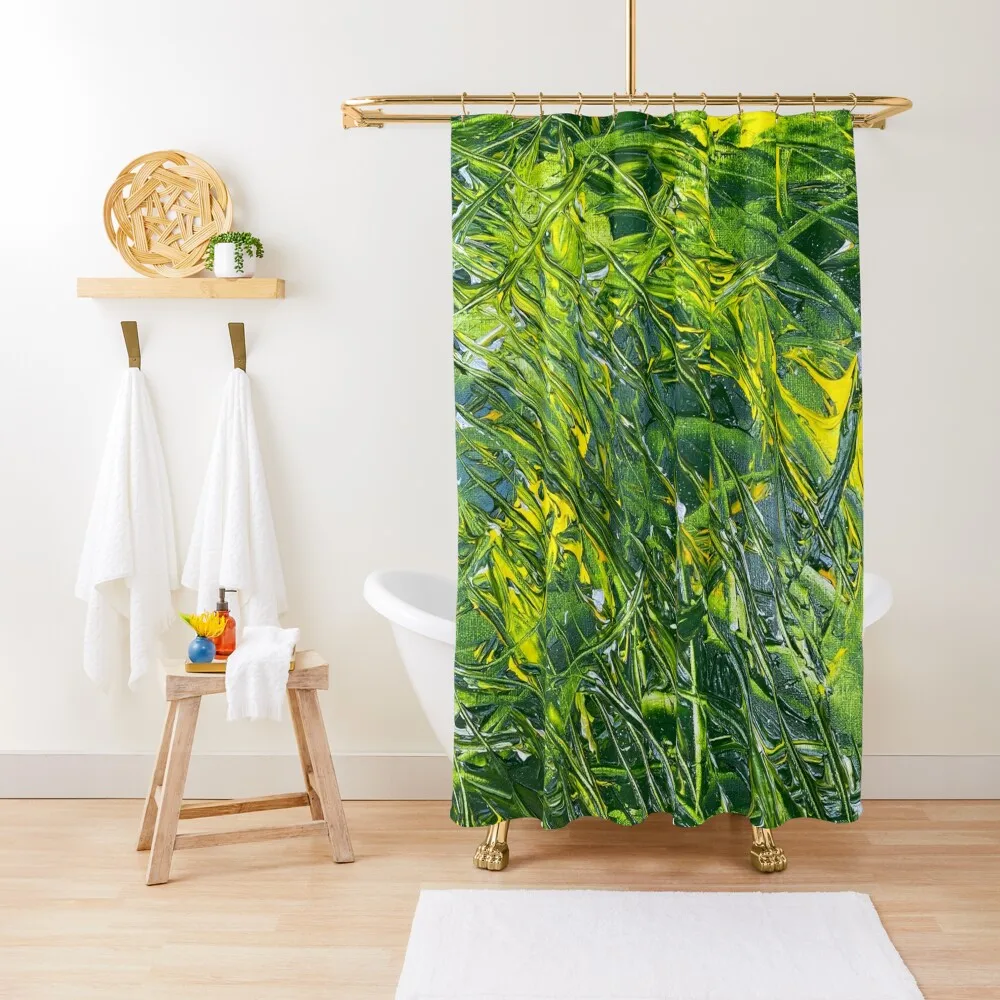 

Green Motion Shower Curtain Bathroom Deco Luxury Bathroom Modern Accessory Bathrooms Funny Shower Curtain