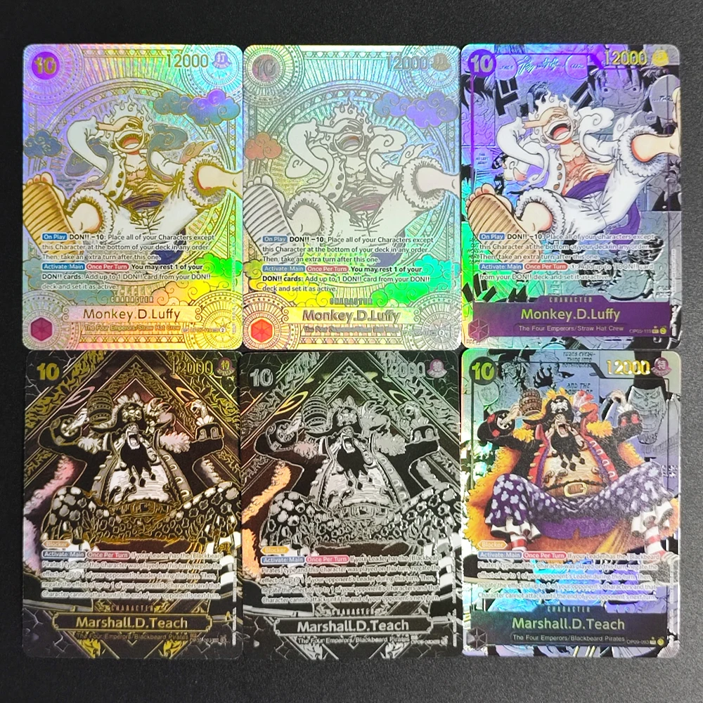 

Коллекционные аниме-карты One Piece TCG OPCG на английском языке: Маршалл Д. Тич OP09-093, Монки Д. Луффи OP05-119, с горячим тиснением и текстурой