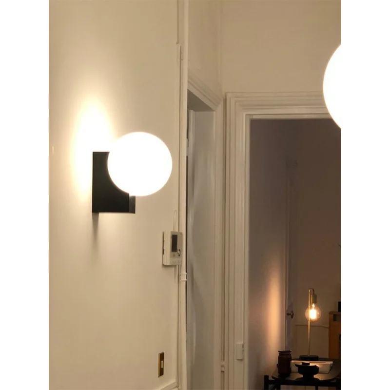 

Italian designer wall lamp living room corridor aisle background wall lamp post-modern minimalist led bedroom bedside lamp