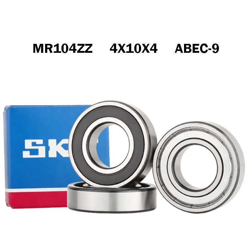 

10PCS Sweden Origin SKF MR104ZZ Miniature High Speed bearings ABEC-9 MR104 MR104ZZ L-1040ZZ 4X10X4mm Precision ball bearings