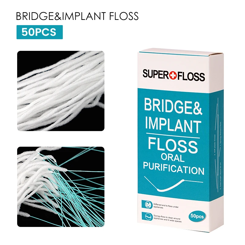 2 Box Dental Floss Threaders Tooth Floss Holders Between Orthodontic Braces Bridge Traction Dental Oral Clean Toothpick Tools