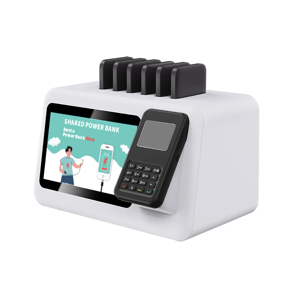 

Phone Mobile Sharing Powerbank 6-slot Charging Station Power Bank Vending Machine with POS