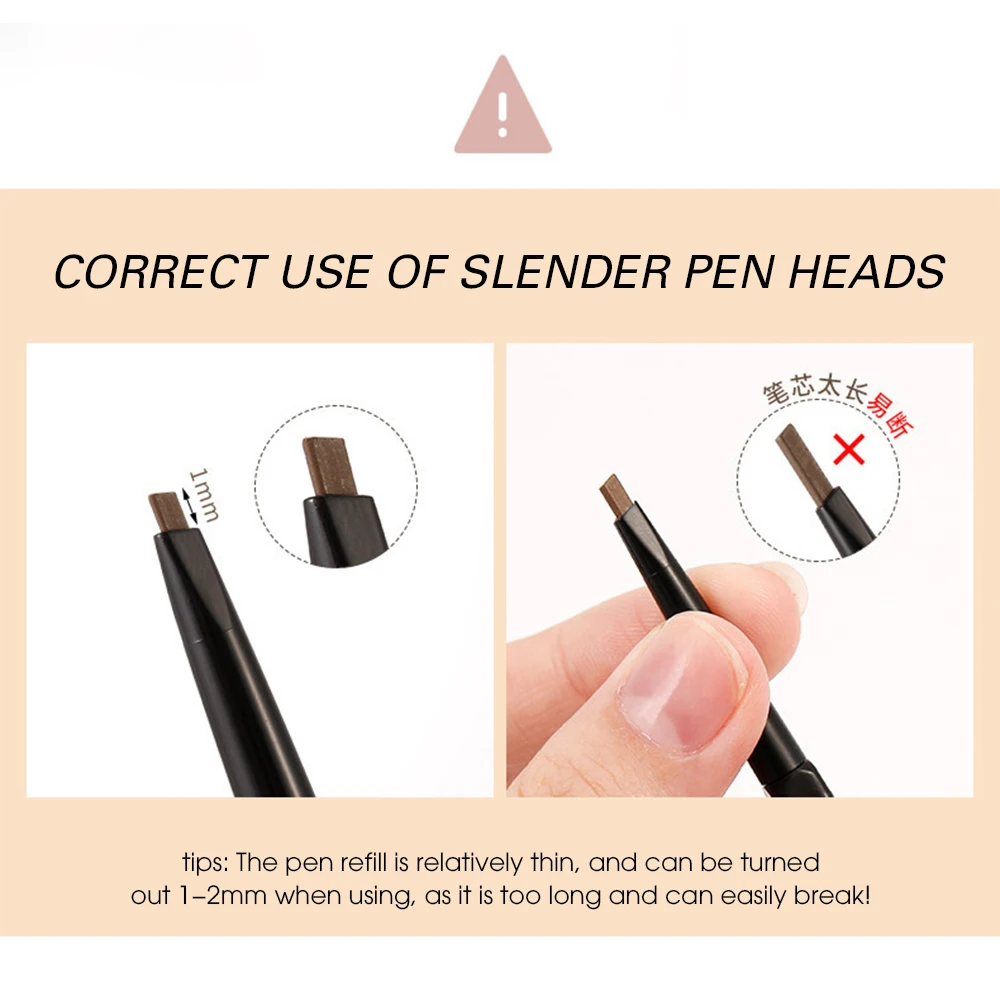 Double Head Eyebrow Pencil Cosmetics Natural Long Lasting Paint Eyebrow Waterproof Black Brown Eyebrow Pencil Makeup Cosmetics