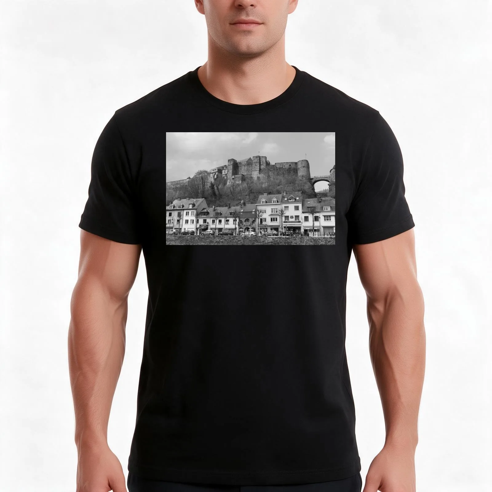 Ch?teau-Fort de Bouillon Ardennes Belgium T-Shirt Summer Casual Cotton Tee Oversized Streetwear Tops Vintage Graphic Print