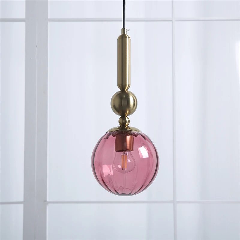 

Modern Glass Pendant Lights Led Hanging Lamps Nordic Minimalist Restaurant Bar Bedroom Bedside Lighting Fixture Suspension Light