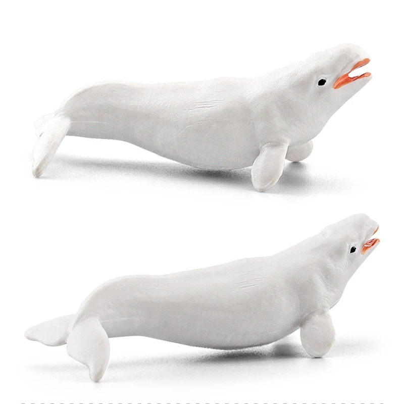 20Pcs Mini Simulation Polar Bear Beluga Bunny Seals Polars Bear Reindeer Arctic Animal Set Kid Cognitive Education Toys