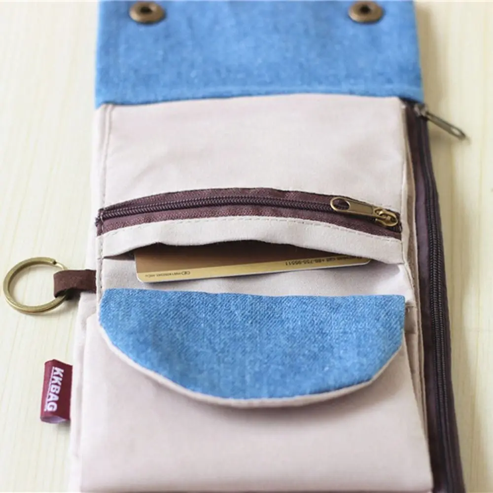 العملي المحمولة قماش محفظة نسائية للعملات المعدنية ثلاثة أضعاف طباعة Maneki Neko محفظة حامل بطاقة محظوظ القط سستة محفظة قصيرة الذكور #4