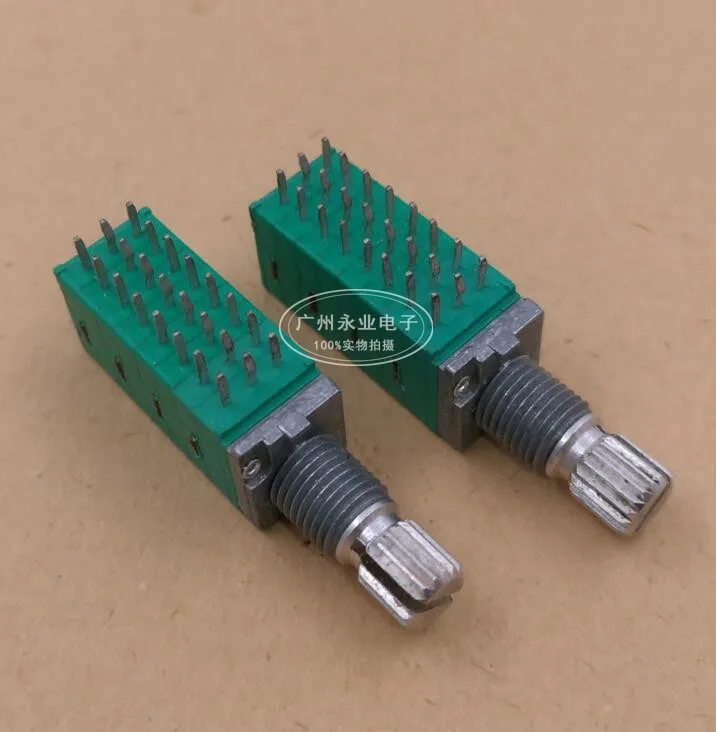 1 sztuka RK097 8 Link precyzyjny potencjometr z regulacją głośności B50K 24 stopy regulowany rezystancja B503 8 kanałowy wał 15MM