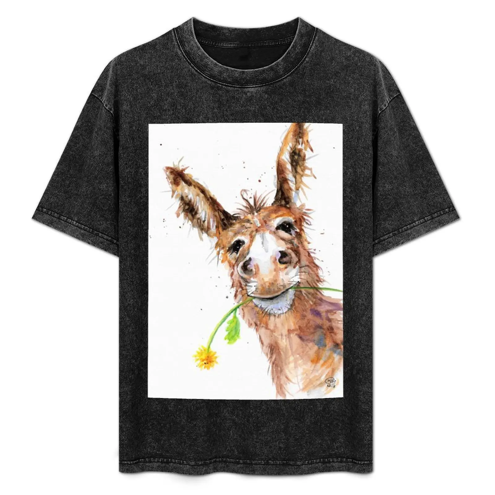 

Cute Cheeky Donkey with Flower T-Shirt plus sizes summer clothes customizeds custom shirt sweat shirts, men