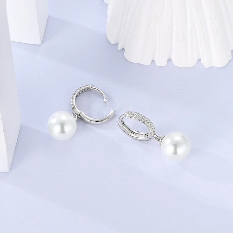 925 Sterling Silver Rainbow Zircon Women's Hoops Earrings Fit Earrings Women Drop Earring For Anniversary Wedding Jewelry Gifts - view 6