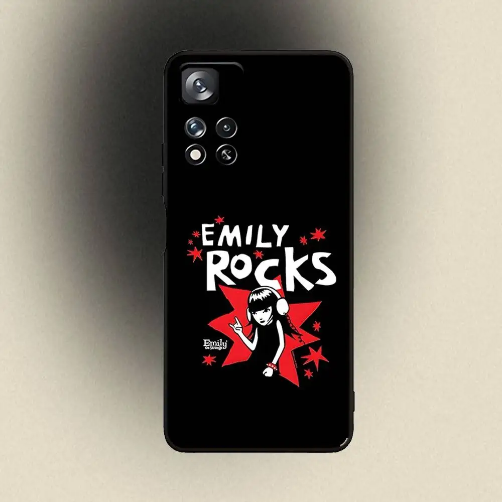 E-Emily 삼성 갤럭시 A 91,80,73,72,53,52,51,22,5G,Plus,J,Note 소프트 블랙 커버용 이상한 전화 케이스