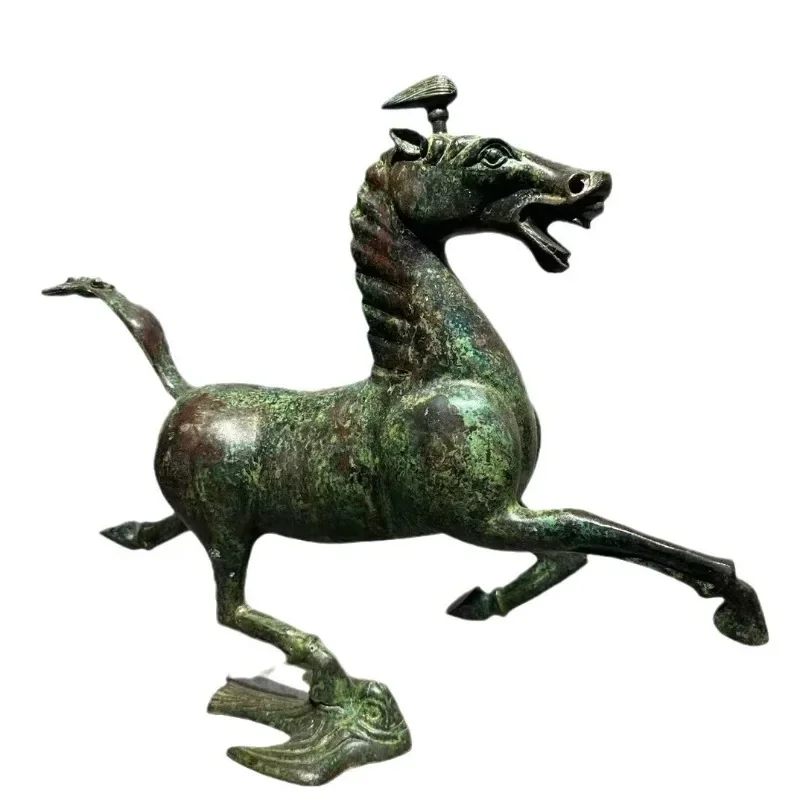 Bronze gift ornament horse tread flying swallow bronze home gift antique ornament handicraft horse ornament
