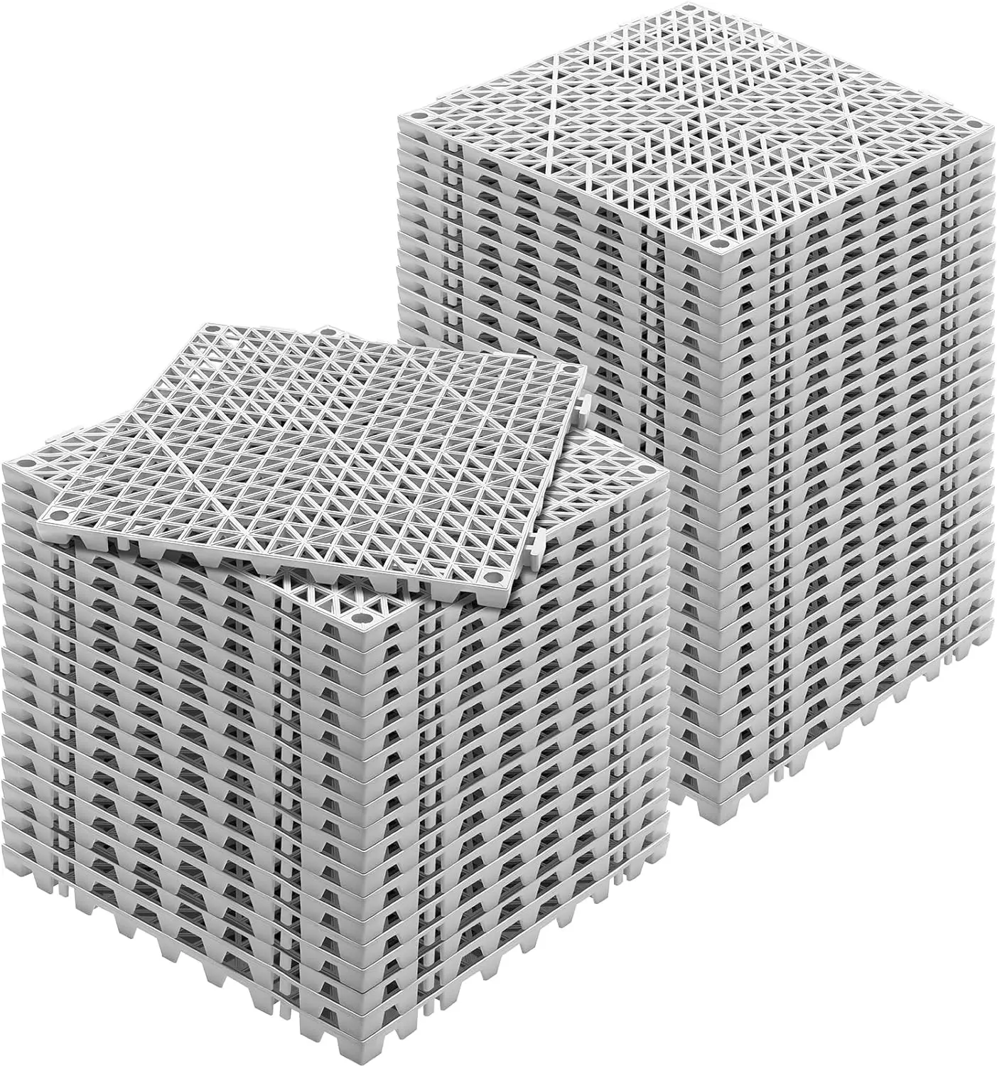 Interlocking Tile 50PCS Gray, Drainage Tiles 12