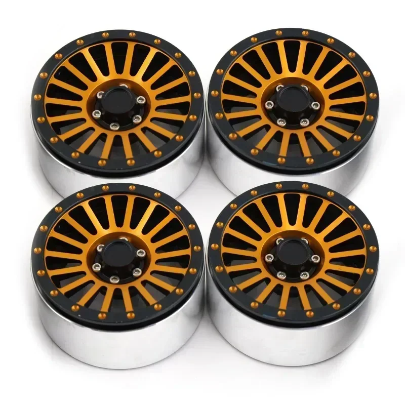 

4 шт., 135 мм, 2,6 дюйма, металлический обод колеса с бисером, набор резиновых шин для 1/8 1/10 RC гусеничного автомобиля, осевой SCX10 Wraith RR10 Capra TRXS TRX4