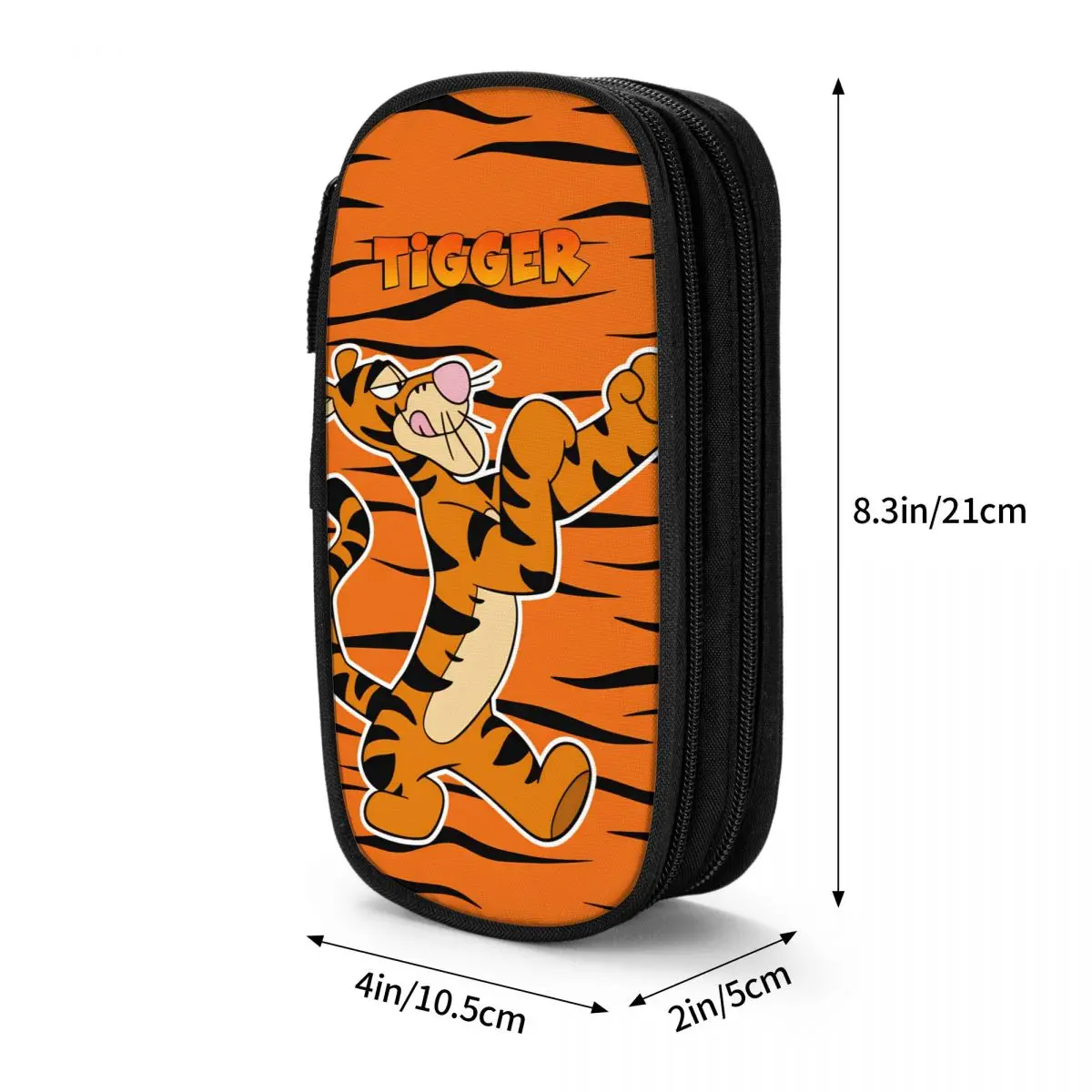 Winnie The Pooh Tigger Pencil Case Large Pencil Bag Boy Girl Canvas Aesthetic School Pencil Cases Graphic Stationery