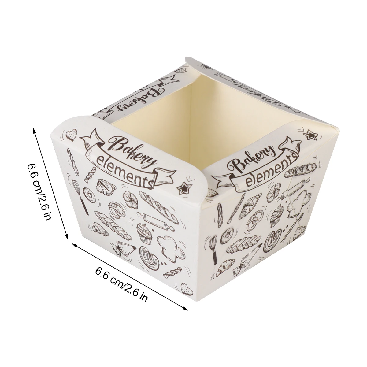 

100Pcs Heat-Resistant Disposable Cake Cups Paper Dessert Bowls for Bridal Showers and Birthday Celebrations