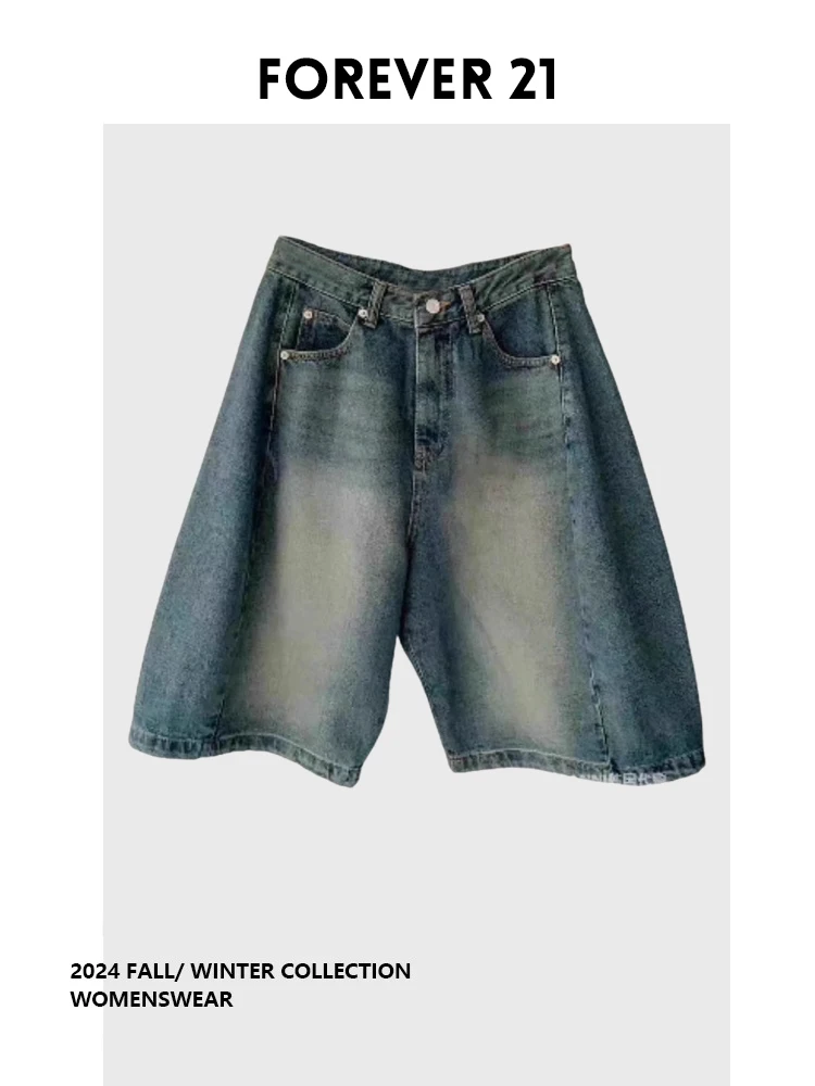 

Американские джинсы свободного кроя Forever 2, ретро-брюки пятичетвертейки, повседневные летние, новинка, большие размеры, для фигуры «груша»