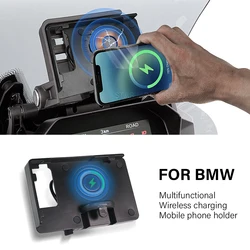 For BMW R1250GS ADV R1200GS F850GS F750GS F700GS F800GS Wireless Charger USB Navigation Mobile Phone Holder F900XR F900R S1000XR